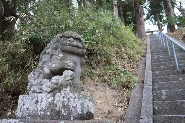 阿久津「田村神社」(郡山市阿久津町)旧社名:伊豆箱根三嶋三社の狛犬