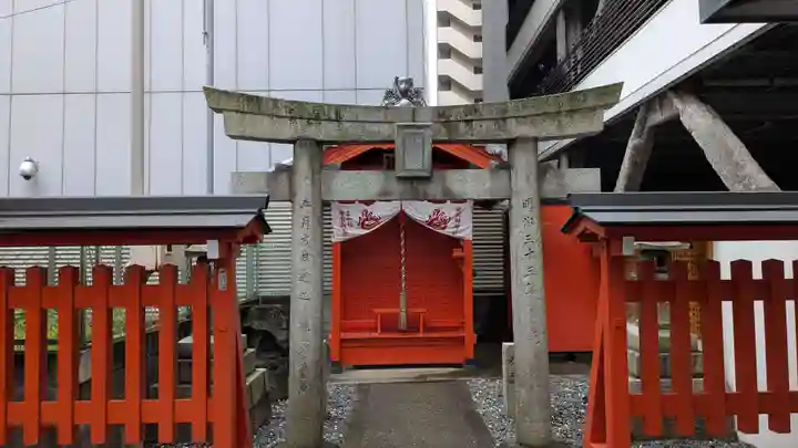 新硯稲荷神社(櫛田神社飛地境内)の鳥居