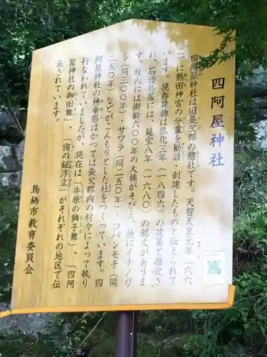 四阿屋神社の歴史