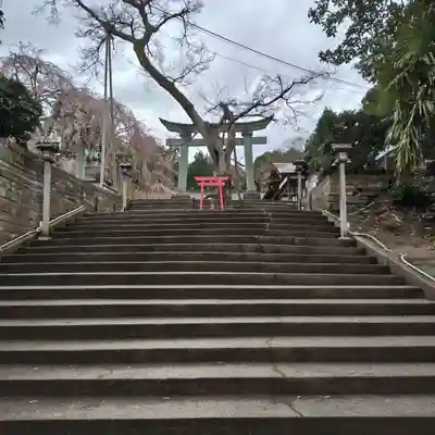 やっと鳥居が見えてきました