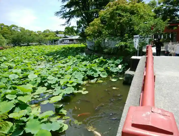 旗上弁財天社の庭園