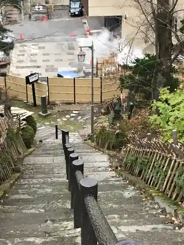 温泉神社の景色