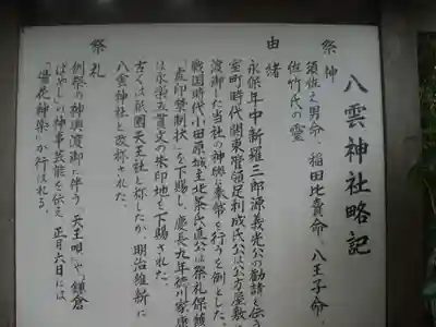 八雲神社(鎌倉・大町)の歴史