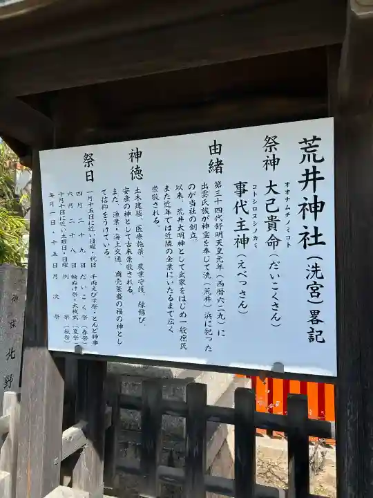 荒井神社の{uncategorized: "未分類", other: "その他", undefined: "問題あり", building: "その他建物", grave: "お墓", sacred_gate: "鳥居", guardian: "狛犬", statue: "像", buddha: "仏像", history: "歴史", nature: "自然", garden: "庭園", animal: "動物", pagoda: "塔", temizu: "手水舎", mountain_gate: "山門・神門", sanctuary: "本殿・本堂", subordinate: "末社・摂社", art: "芸術", scenery: "景色", jizo: "地蔵", ema: "絵馬", goshuin: "御朱印", omikuji: "おみくじ", items: "授与品その他", amulet: "お守り", goshuincho: "御朱印帳", eats: "食事", festival: "お祭り", votive_dance: "神楽", shichigosan: "七五三参", wedding: "結婚式", experience: "体験その他", initially: "初詣", around: "周辺", anti_infection: "感染症対策"}