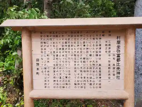 村屋坐弥冨都比売神社の歴史