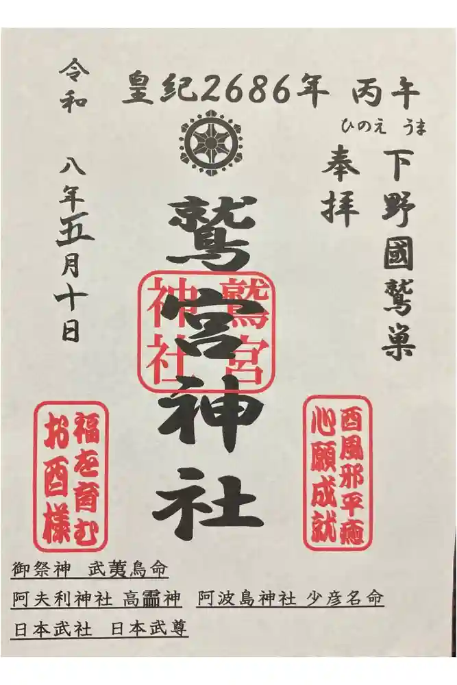鷲巣鷲宮神社の御朱印
