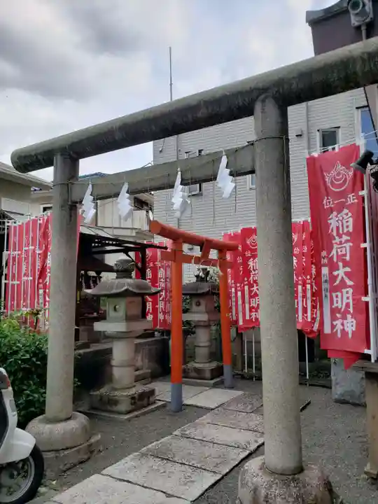 穏田神社の鳥居