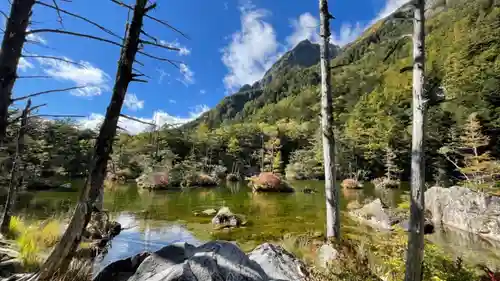 穂高神社奥宮の庭園