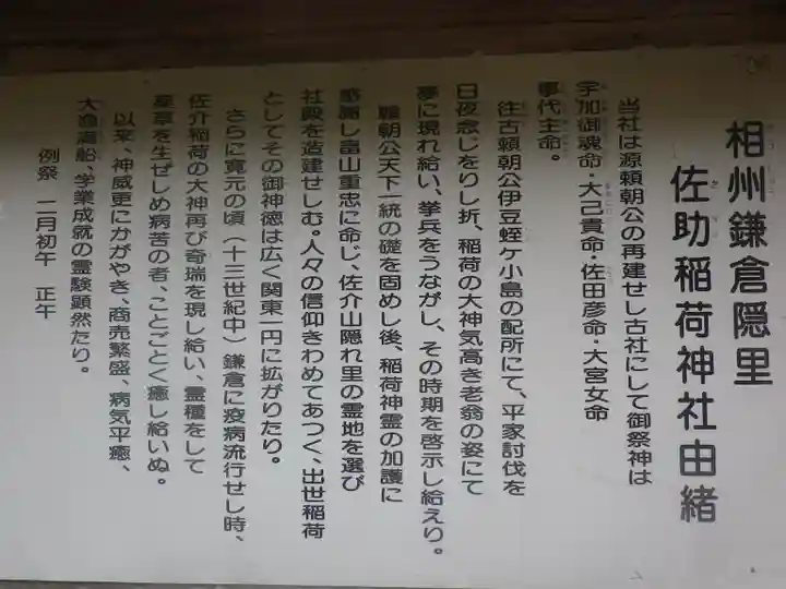 佐助稲荷神社の歴史