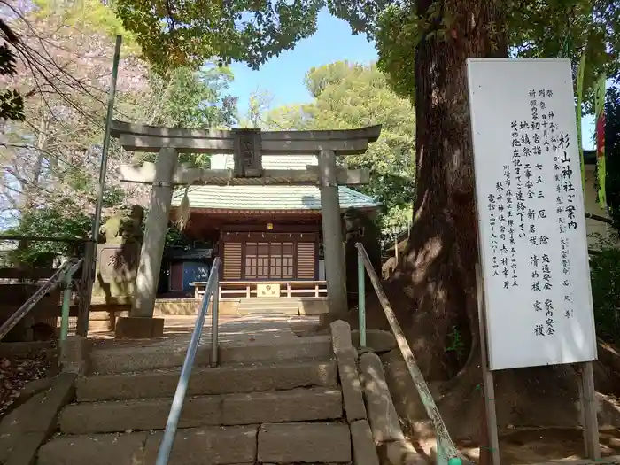 青砥杉山神社の鳥居