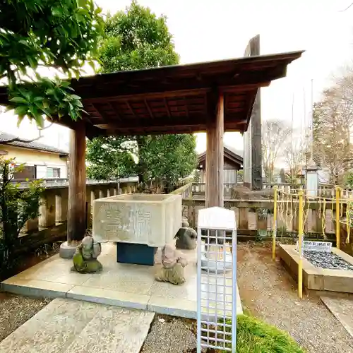 阿豆佐味天神社 立川水天宮の手水