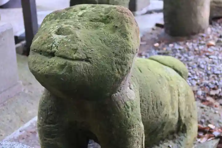 阿久津「田村神社」(郡山市阿久津町)旧社名:伊豆箱根三嶋三社の狛犬