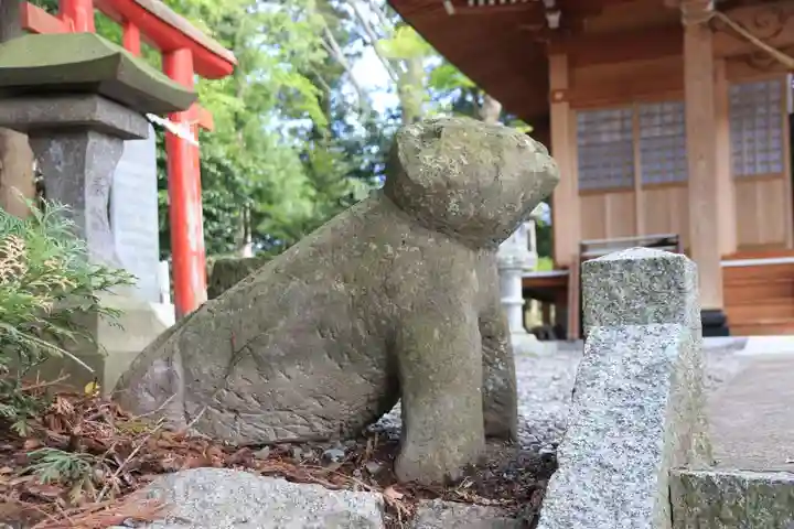 阿久津「田村神社」(郡山市阿久津町)旧社名:伊豆箱根三嶋三社の狛犬