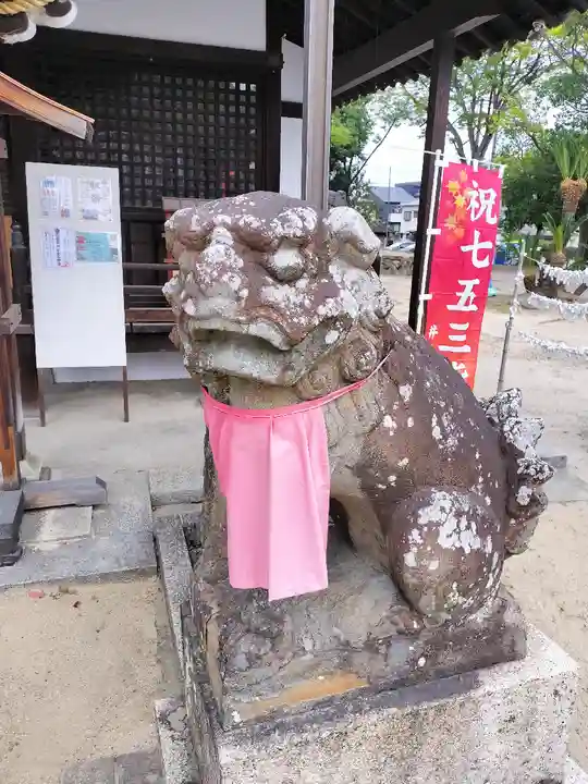 井於神社の狛犬