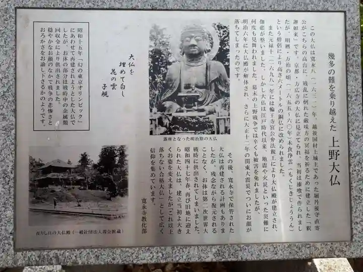 上野大佛の歴史