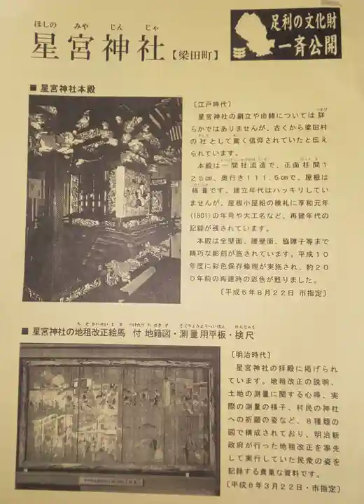 星宮神社(下野國・梁田宿総鎮守社)の歴史