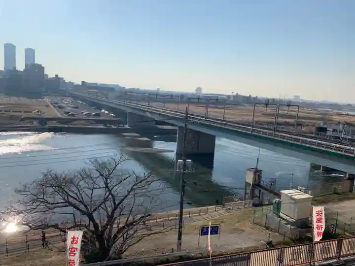 多摩川浅間神社の景色