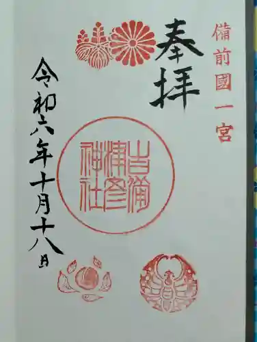 吉備津彦神社の御朱印