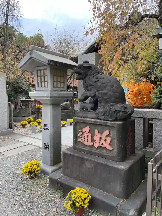 牛天神北野神社の狛犬