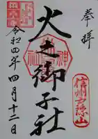 戸隠神社火之御子社の御朱印