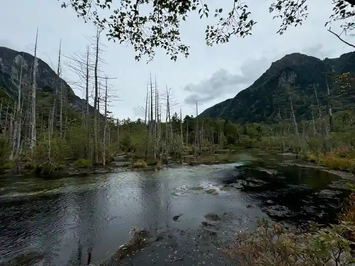 穂高神社奥宮の自然