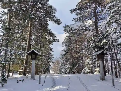 上川神社の庭園