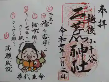 二荒神社の御朱印 2025年01月