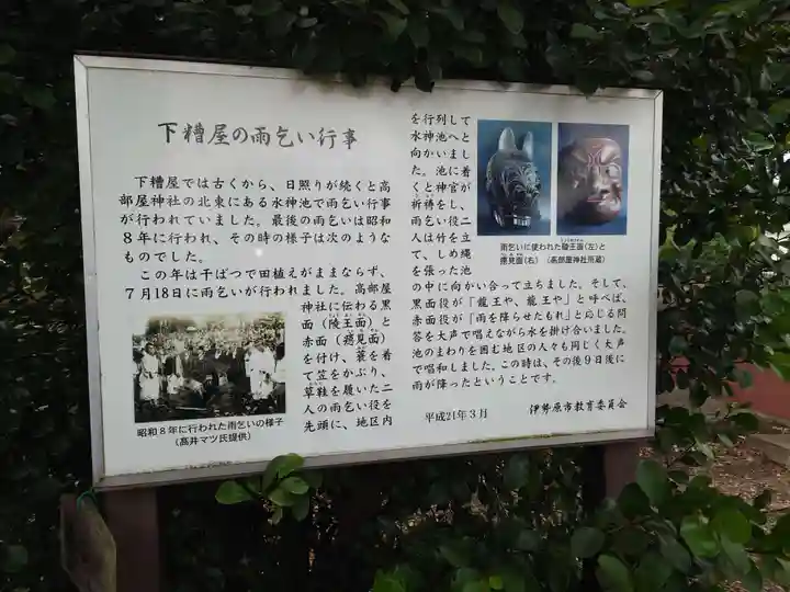 髙部屋神社のその他建物