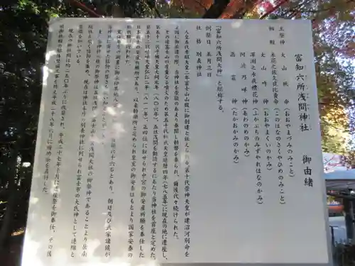 富知六所浅間神社の歴史