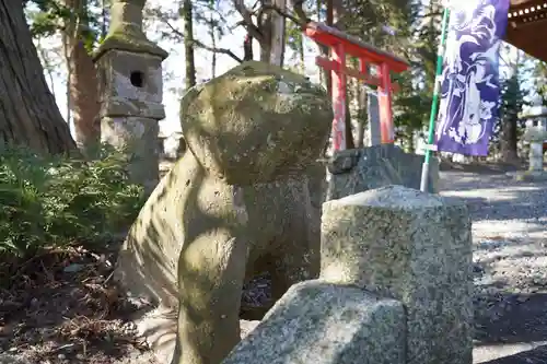 阿久津「田村神社」（郡山市阿久津町）旧社名：伊豆箱根三嶋三社の狛犬