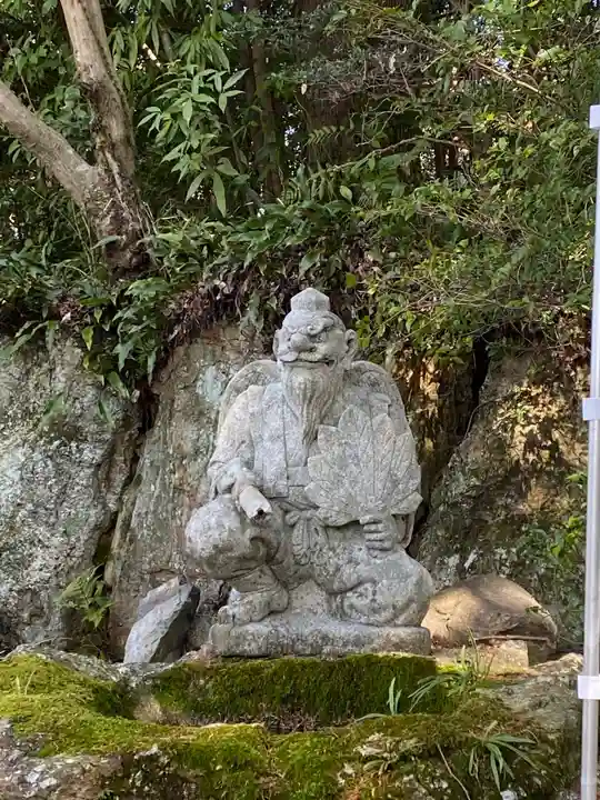 古井の天狗山の像