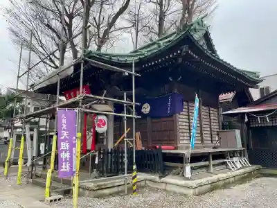 天祖神社（上目黒天祖神社）の{uncategorized: "未分類", other: "その他", undefined: "問題あり", building: "その他建物", grave: "お墓", sacred_gate: "鳥居", guardian: "狛犬", statue: "像", buddha: "仏像", history: "歴史", nature: "自然", garden: "庭園", animal: "動物", pagoda: "塔", temizu: "手水舎", mountain_gate: "山門・神門", sanctuary: "本殿・本堂", subordinate: "末社・摂社", art: "芸術", scenery: "景色", jizo: "地蔵", ema: "絵馬", goshuin: "御朱印", omikuji: "おみくじ", items: "授与品その他", amulet: "お守り", goshuincho: "御朱印帳", eats: "食事", festival: "お祭り", votive_dance: "神楽", shichigosan: "七五三参", wedding: "結婚式", experience: "体験その他", initially: "初詣", around: "周辺", anti_infection: "感染症対策"}
