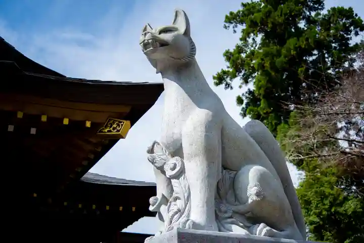 多田朝日森稲荷神社の狛犬
