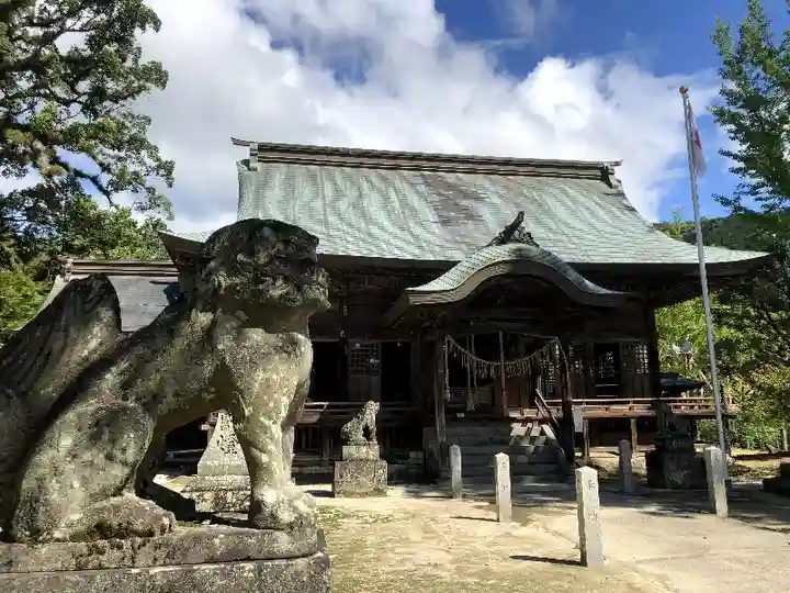 與止日女神社の狛犬
