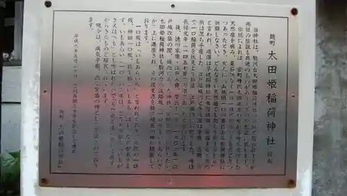 太田姫稲荷神社の歴史