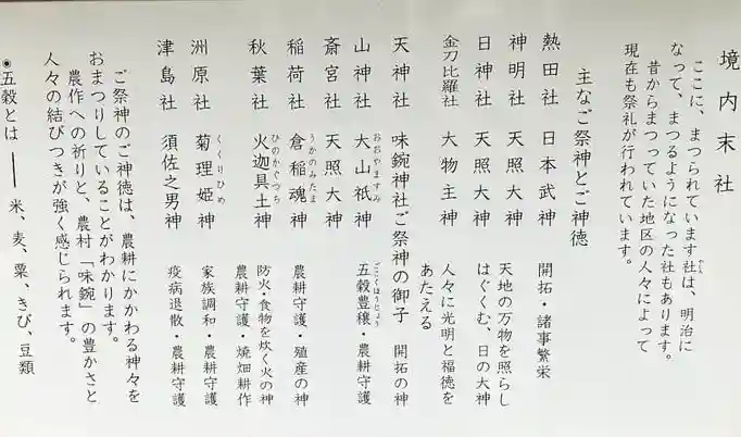 味鋺神社の末社・摂社