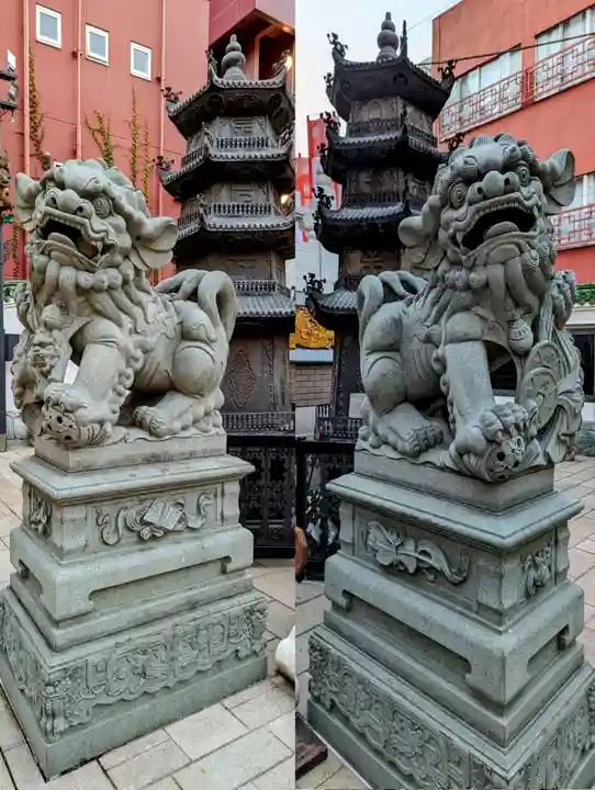 横濱媽祖廟の狛犬