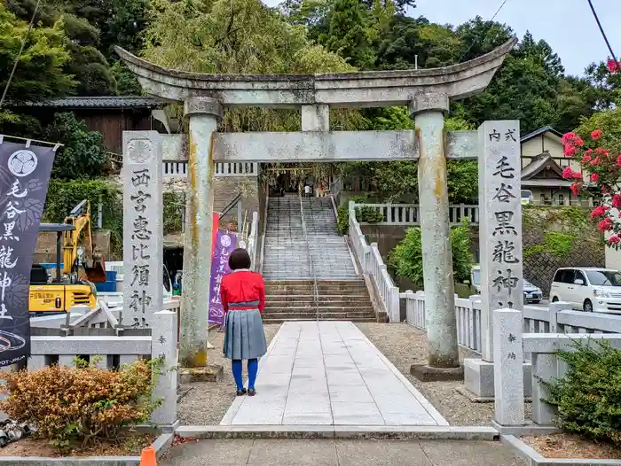 毛谷黒龍神社の鳥居