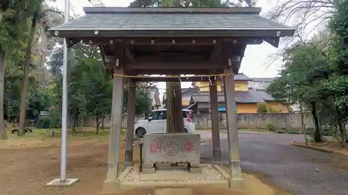 下鶴馬氷川神社の手水舎