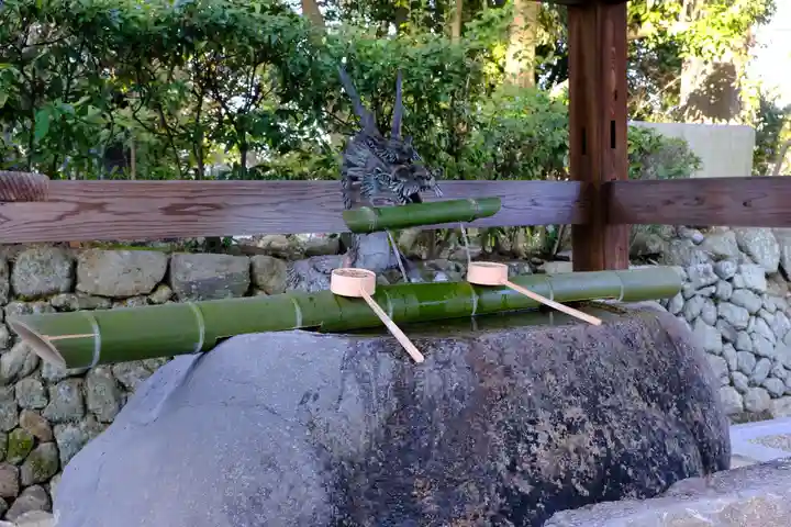 龍田大社の手水舎