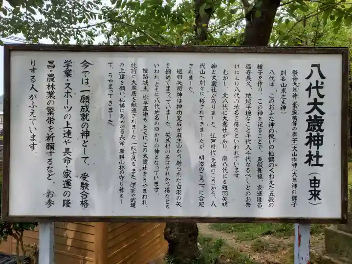 八代大歳神社の歴史