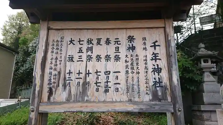 千年神社の歴史