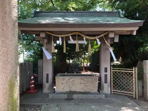 津田八幡神社の手水