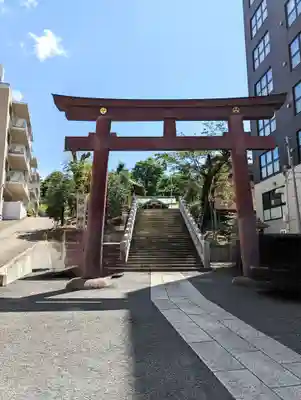白金氷川神社の鳥居