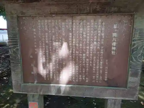 峯ヶ岡八幡神社の歴史