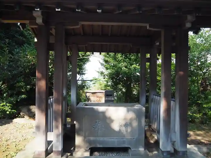 筑土八幡神社の手水舎
