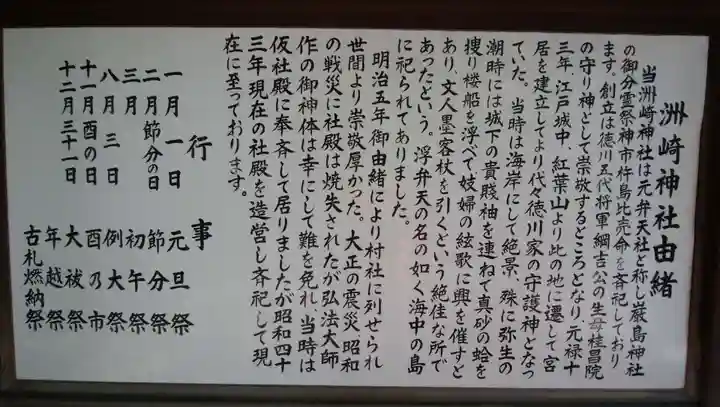 木場 洲﨑神社の歴史