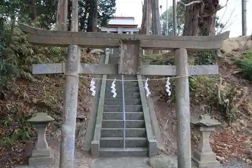 阿久津「田村神社」（郡山市阿久津町）旧社名：伊豆箱根三嶋三社の鳥居