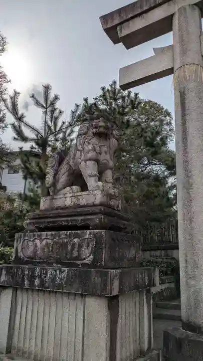 敷地神社(わら天神宮)の狛犬