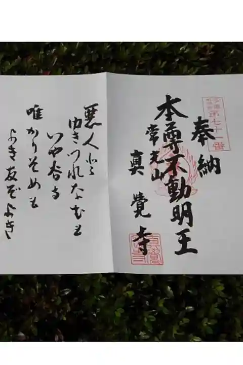 山城みたいな万葉公園の中に神社仏閣あり、レジャー施設みたいでした。八十八箇所札所の御朱印。集めると御詠歌の本になる。